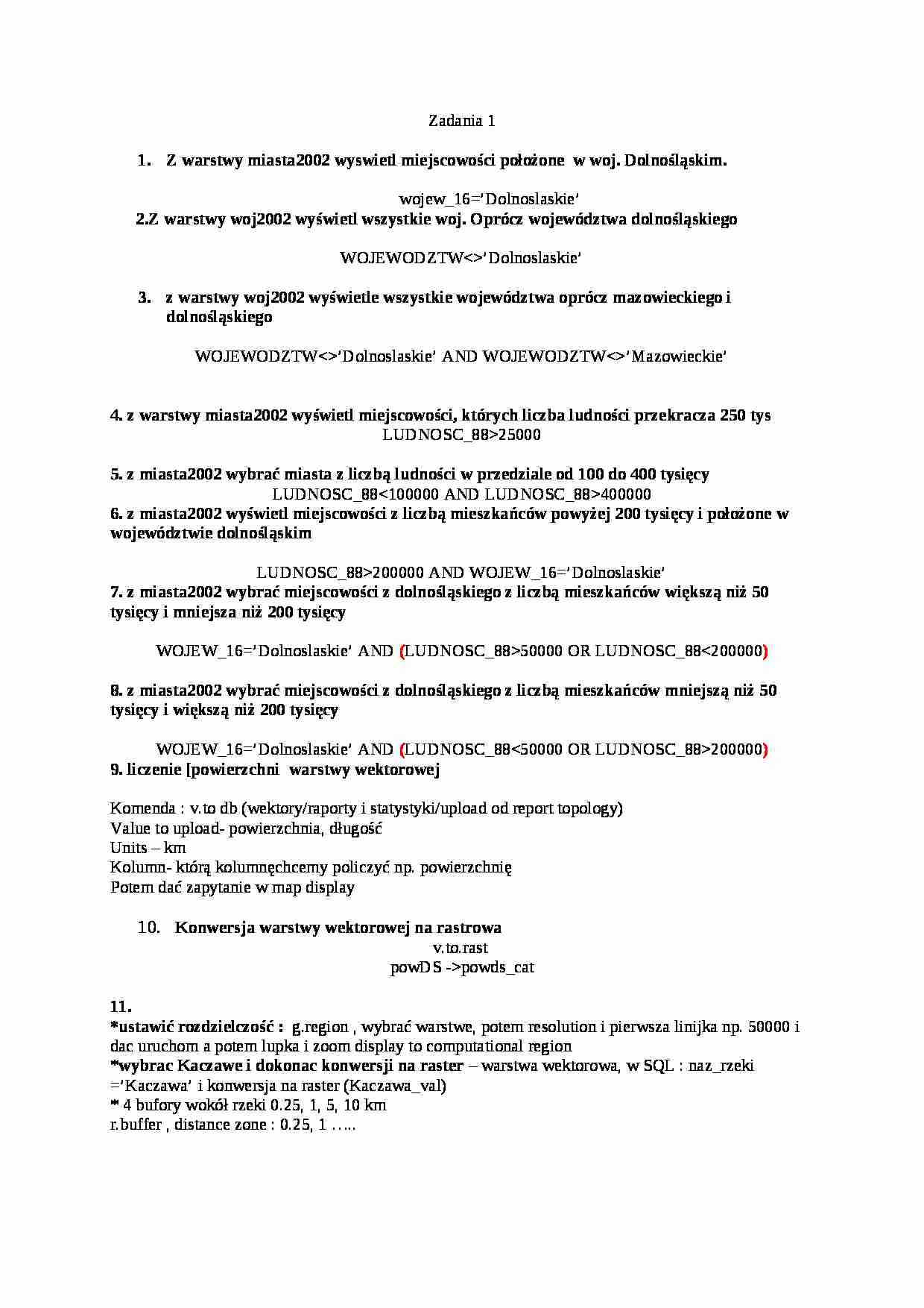 Zadania 1 kolokwium - strona 1