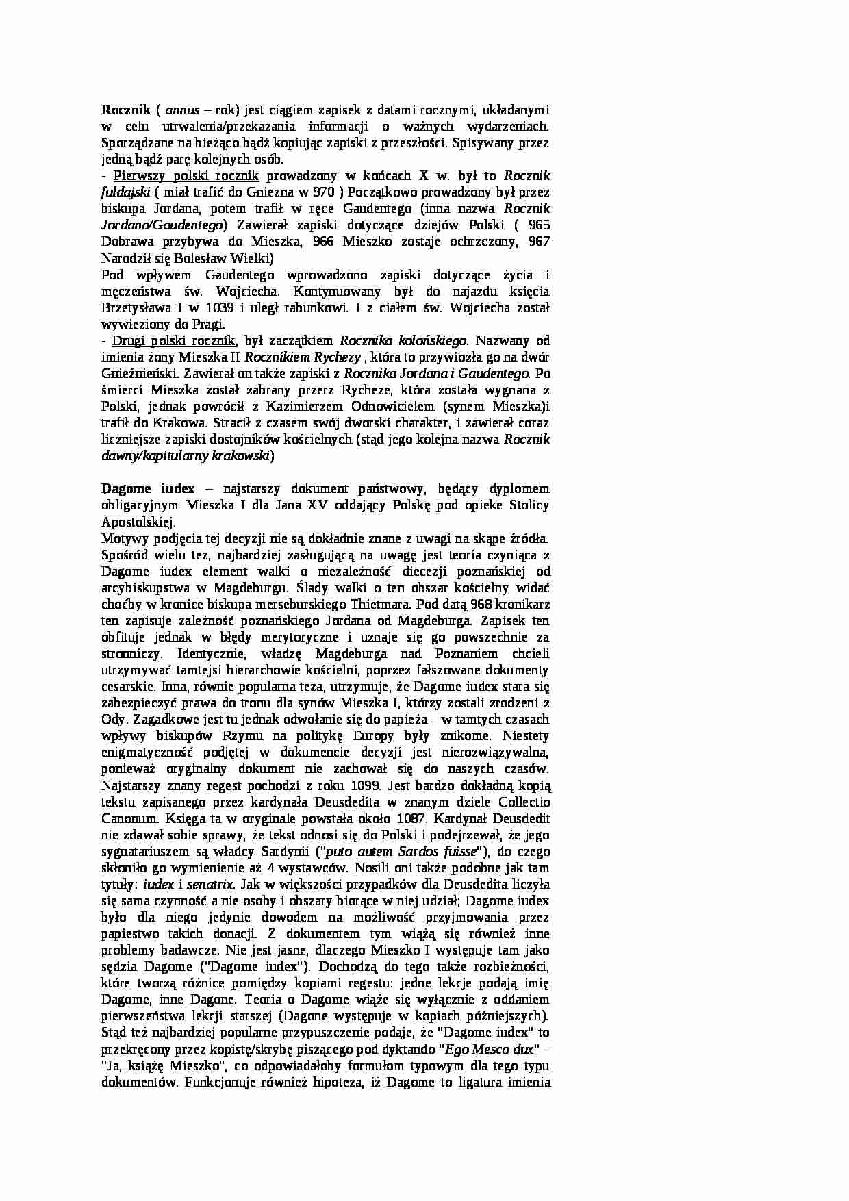 Rocznik i dokument - definicja i historia - strona 1