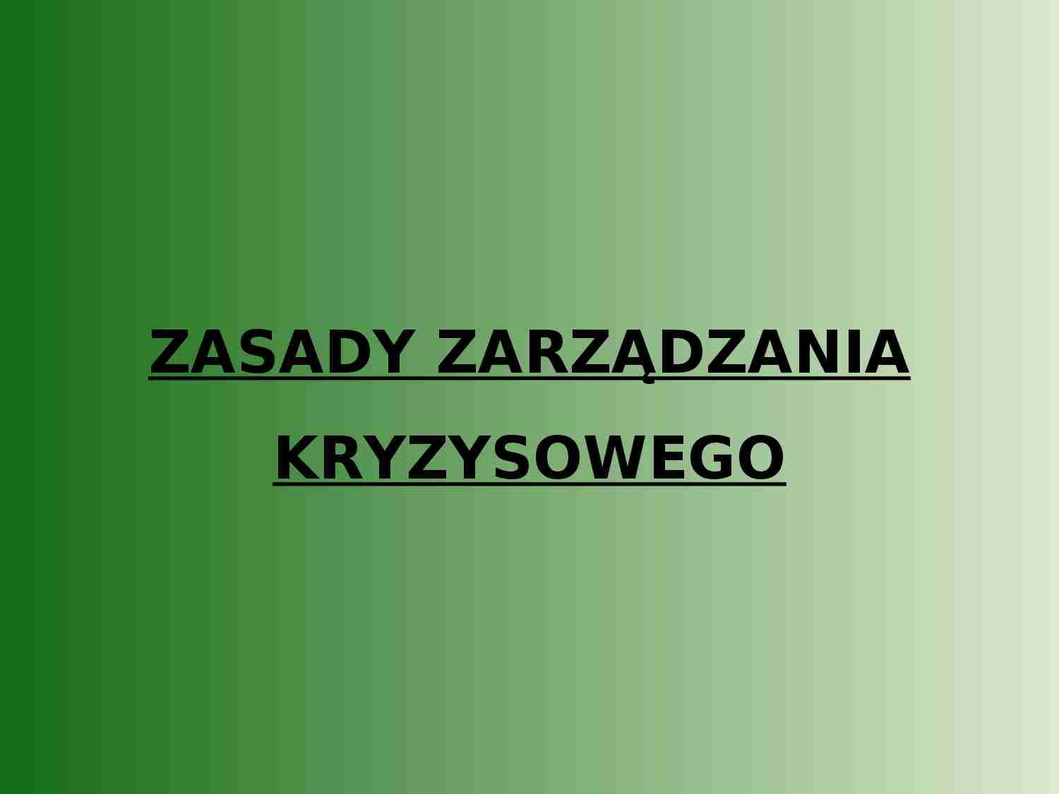 Zasady zarządzania kryzysowego - strona 1