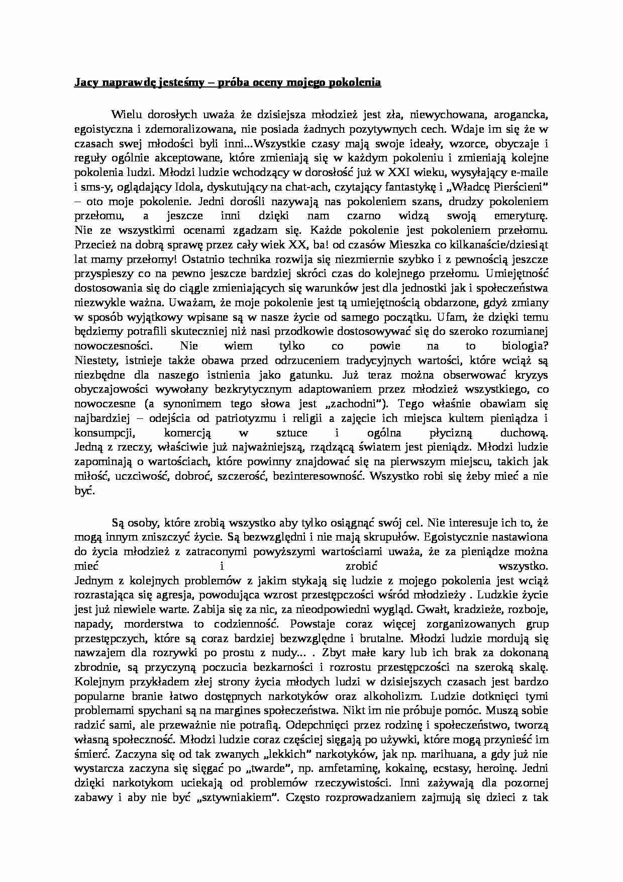 Jaka jest młodzież - próba oceny - strona 1