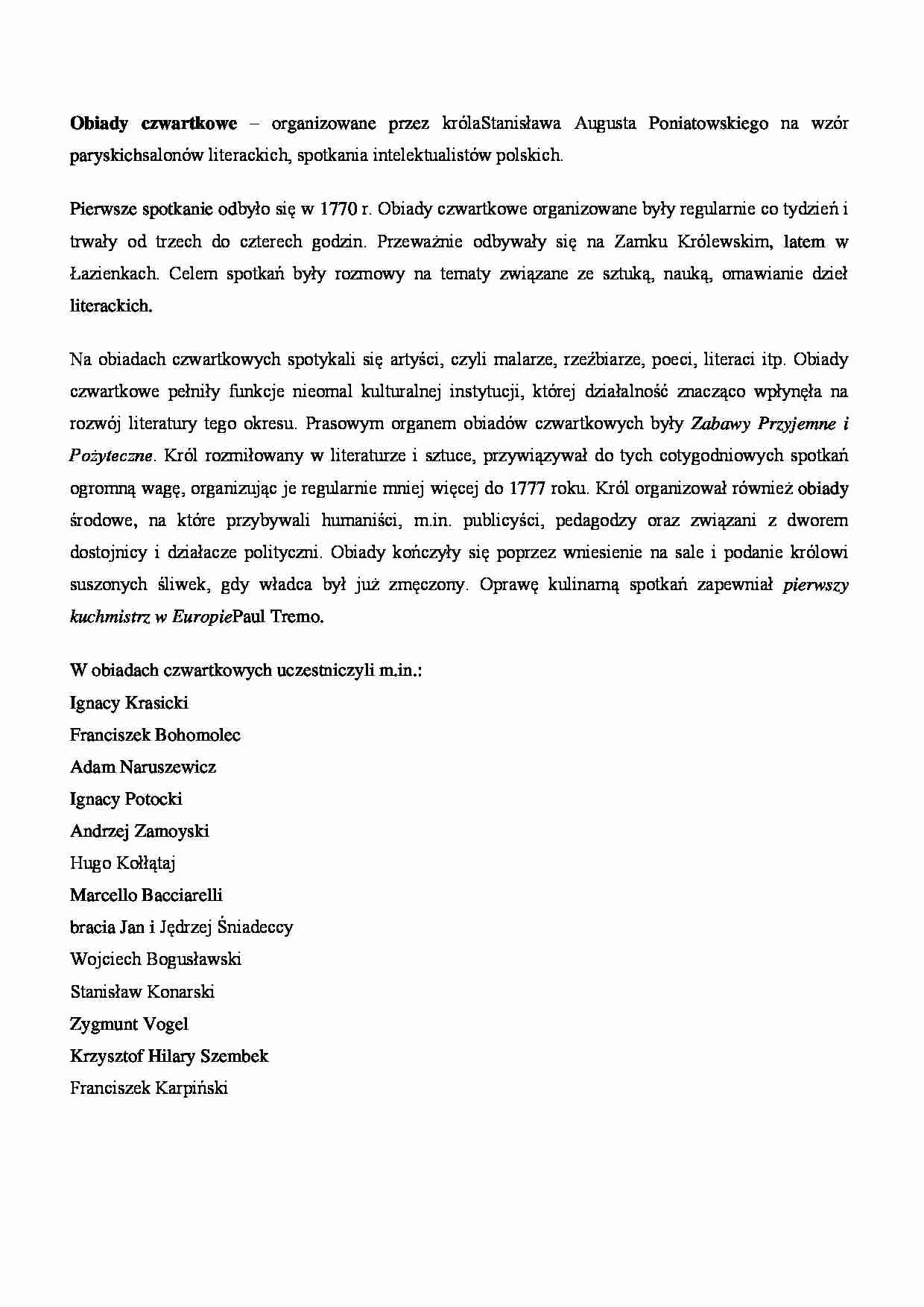 Obiady czwartkowe - opis - strona 1