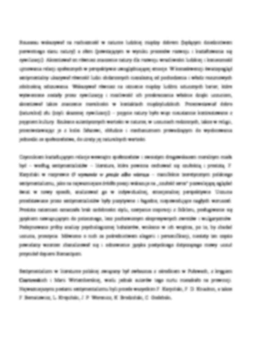 Sentymentalizm - opis i definicja - strona 2