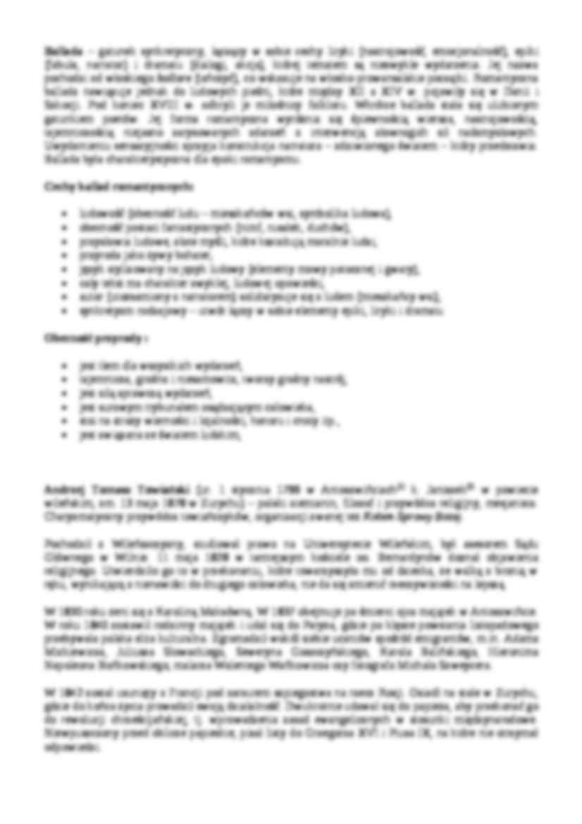 Romantyzm - opis epoki - strona 3