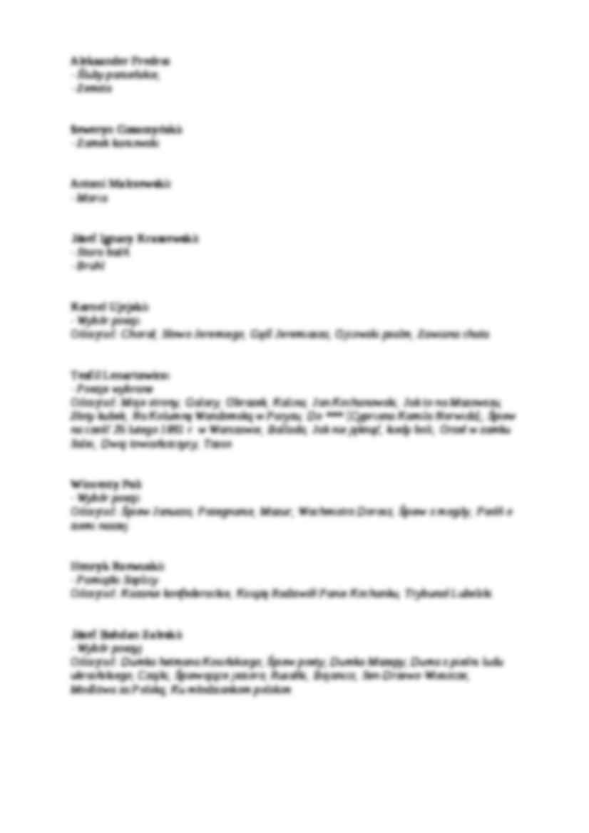 Oświecenie i romantyzm - poeci - strona 2