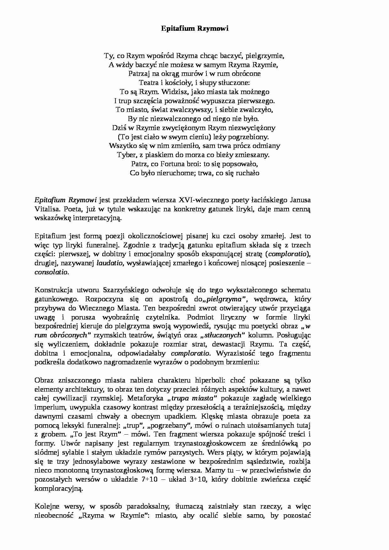Mikołaj Sęp Sarzyński - epitafia - strona 1