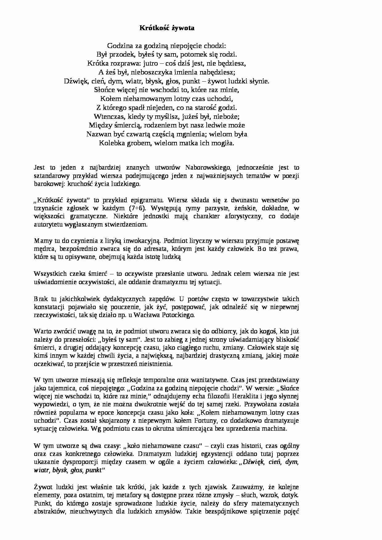 Daniel Naborowski - kilka dzieł - strona 1