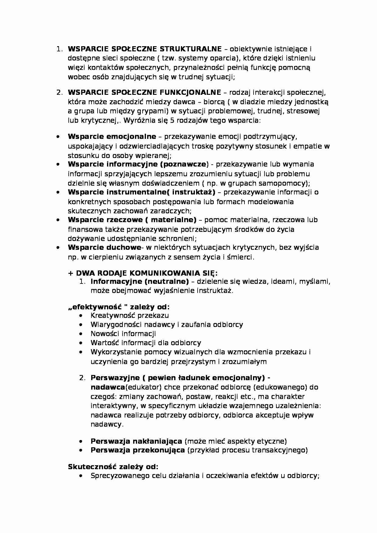 Wsparcie strukturalne emocjonalne - strona 1