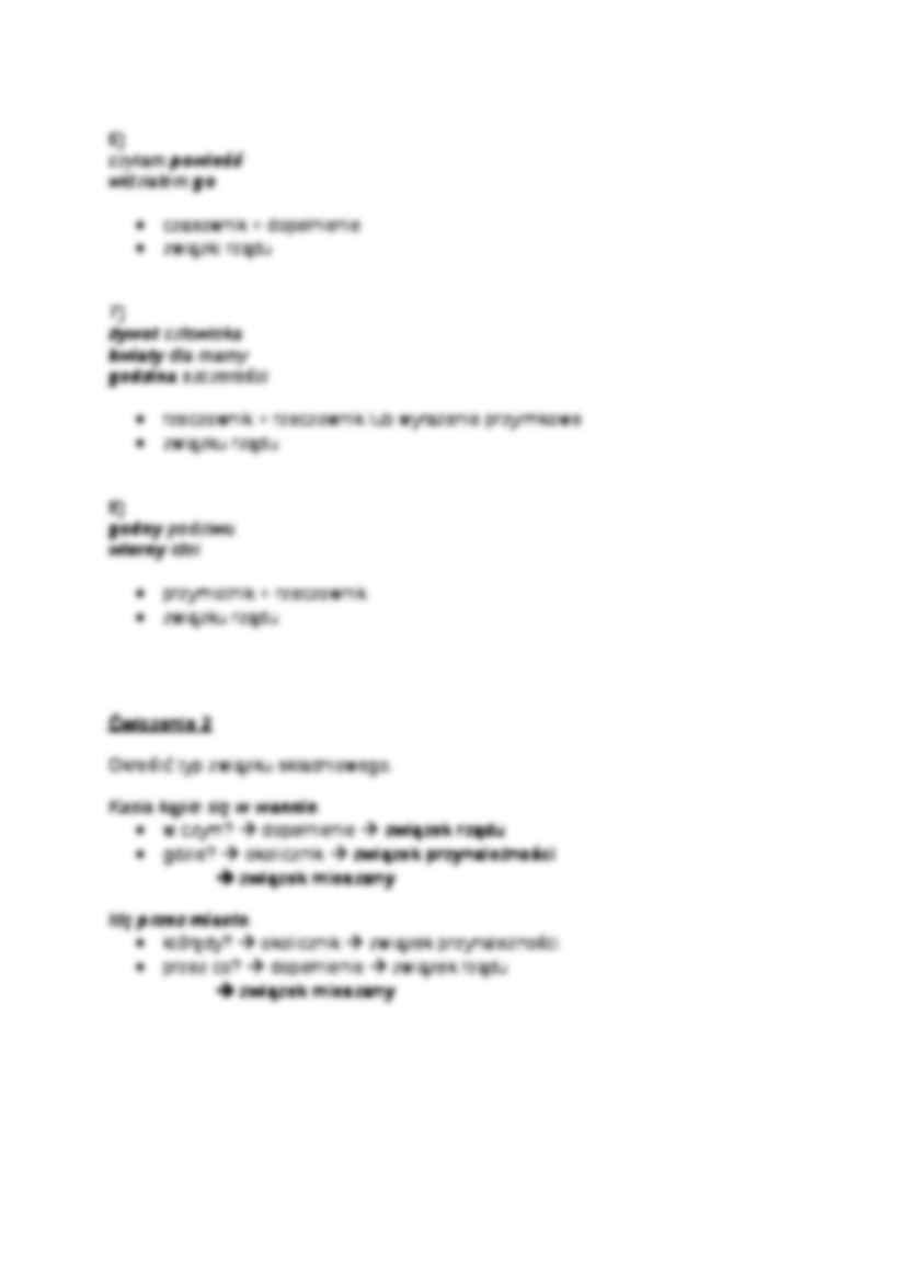 Składnia - notatki z ćwiczeń - strona 2