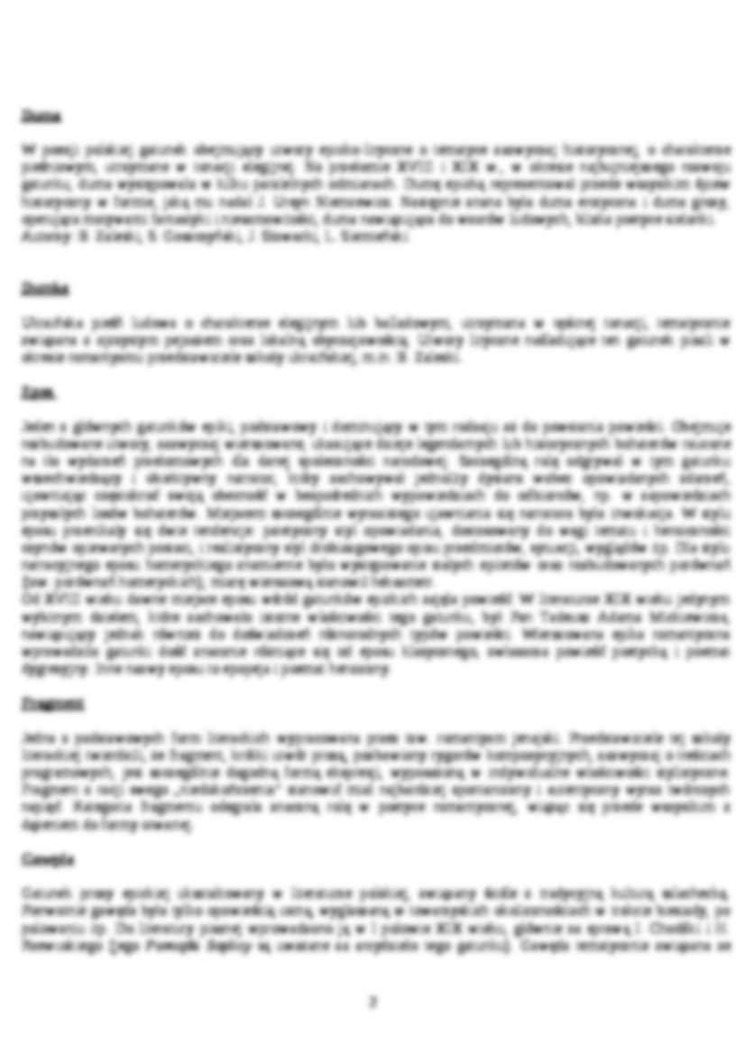 Romantyzm - gatunki literackie - strona 2