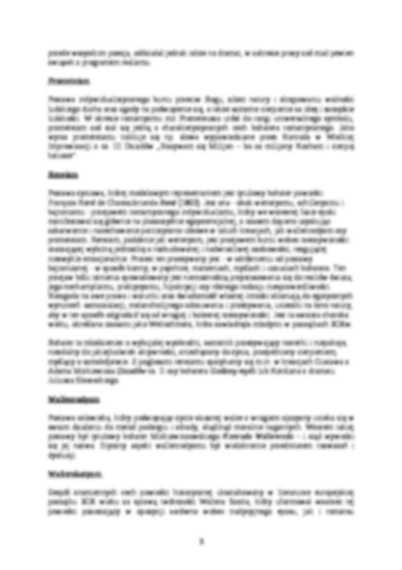 Romantyzm - zjawiska romantyczne - strona 3