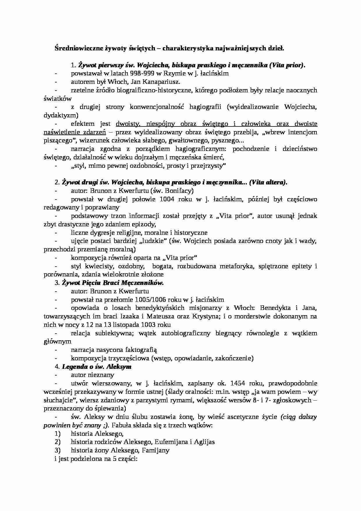 Średniowieczne żywoty świętych - strona 1