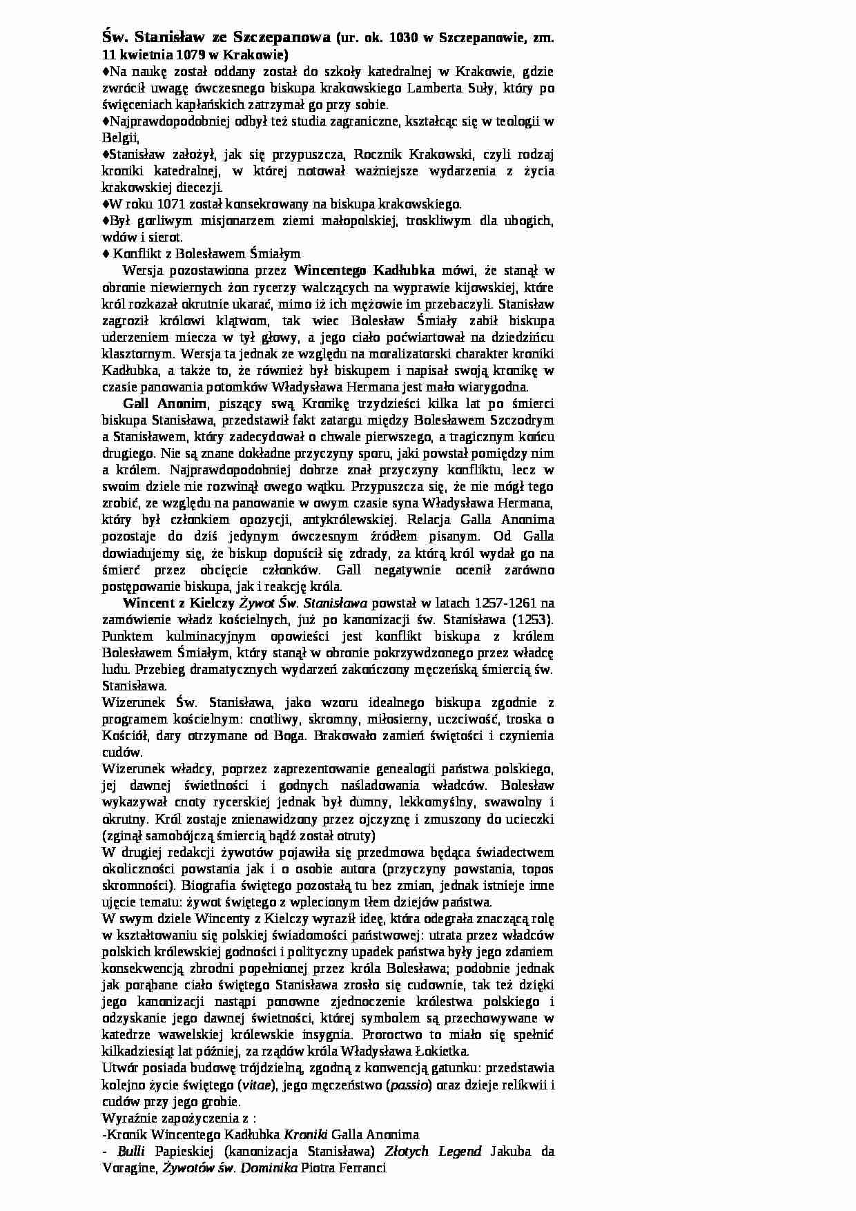 Święty Szczepan - życiorys - strona 1