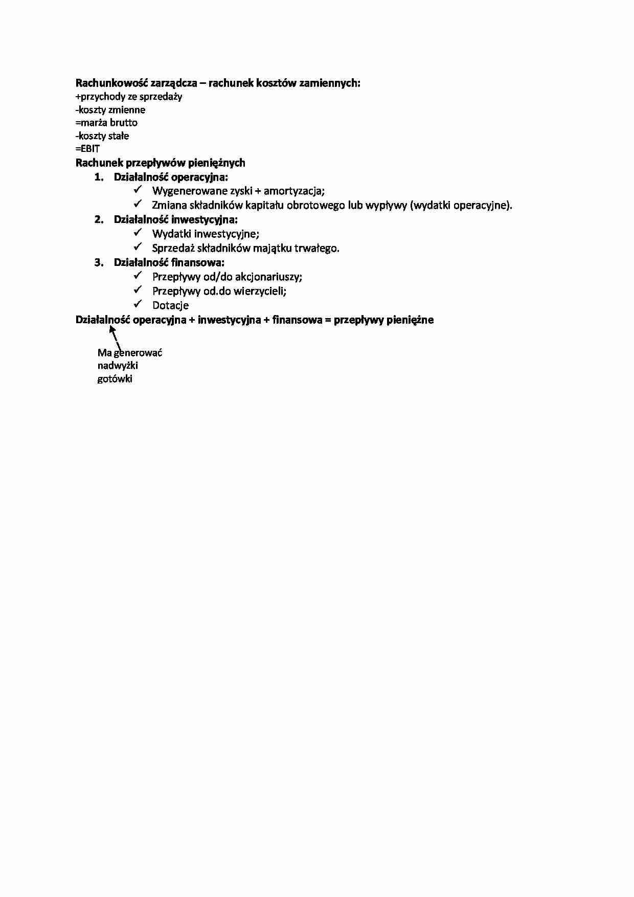 Rachunek kosztów zamiennych  - strona 1