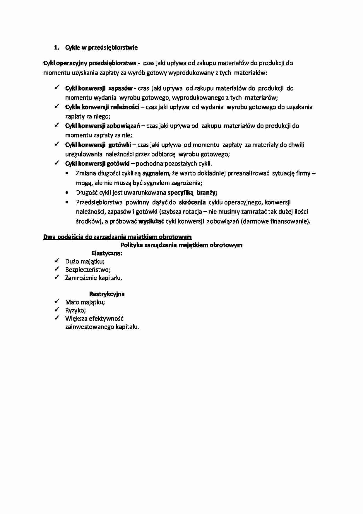 Cykle w przedsiębiorstwie - strona 1