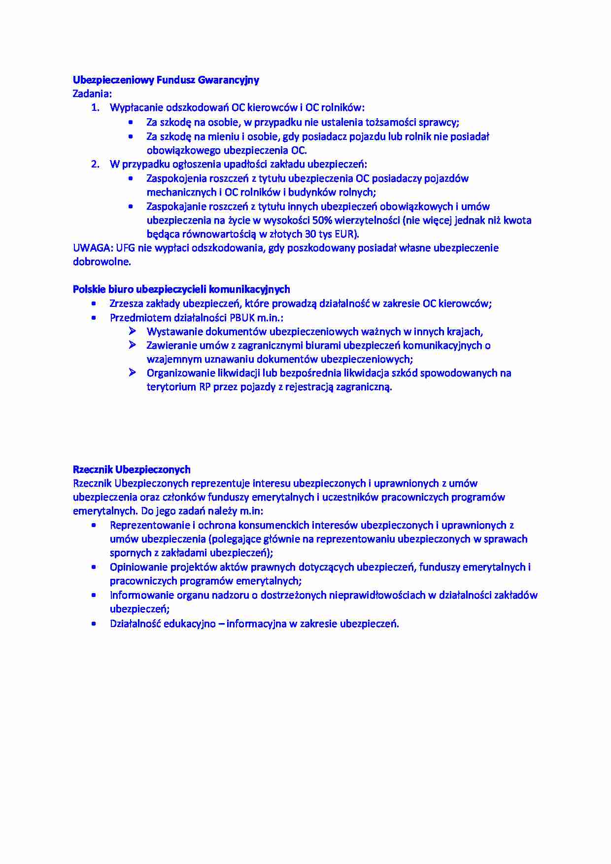 Ubezpieczeniowy Fundusz Gwarancyjny - strona 1