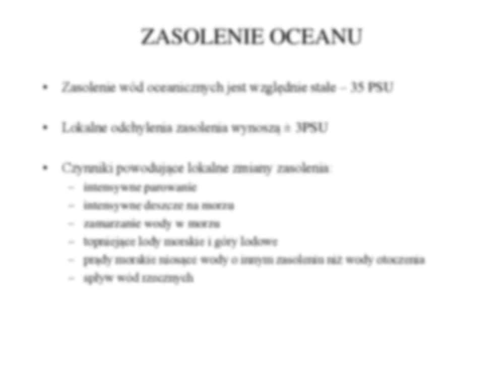 Zasolenie oceanu - czynniki - strona 2