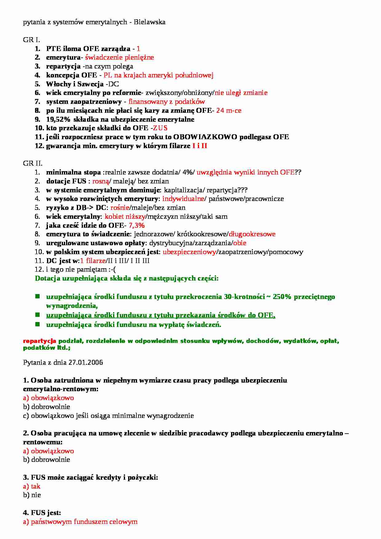 OFE - pytania na egzamin - strona 1