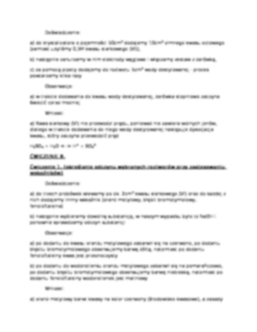 Elektrolity i nieelektrolity - sprawozdanie - strona 2