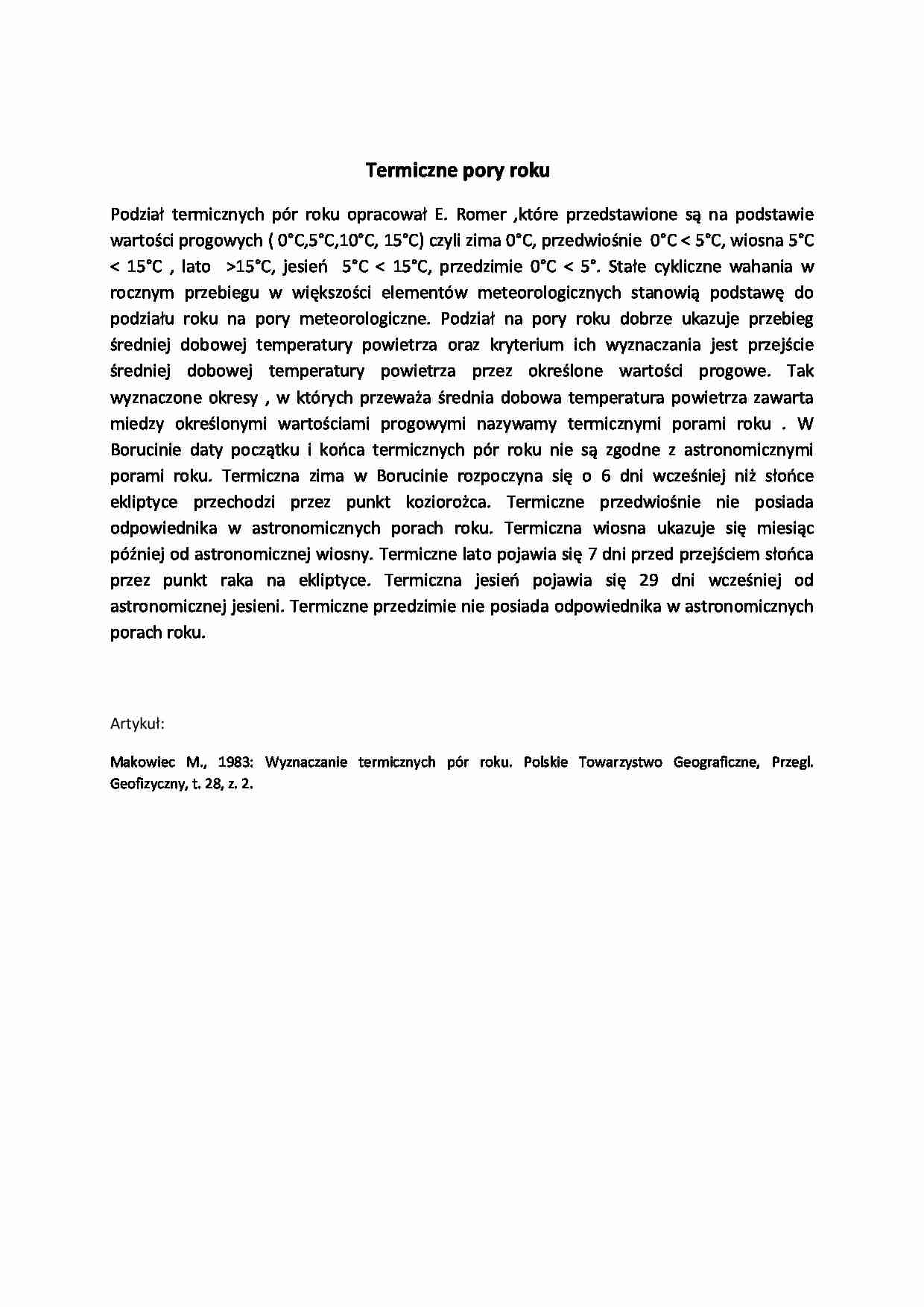Termiczne pory roku  - strona 1