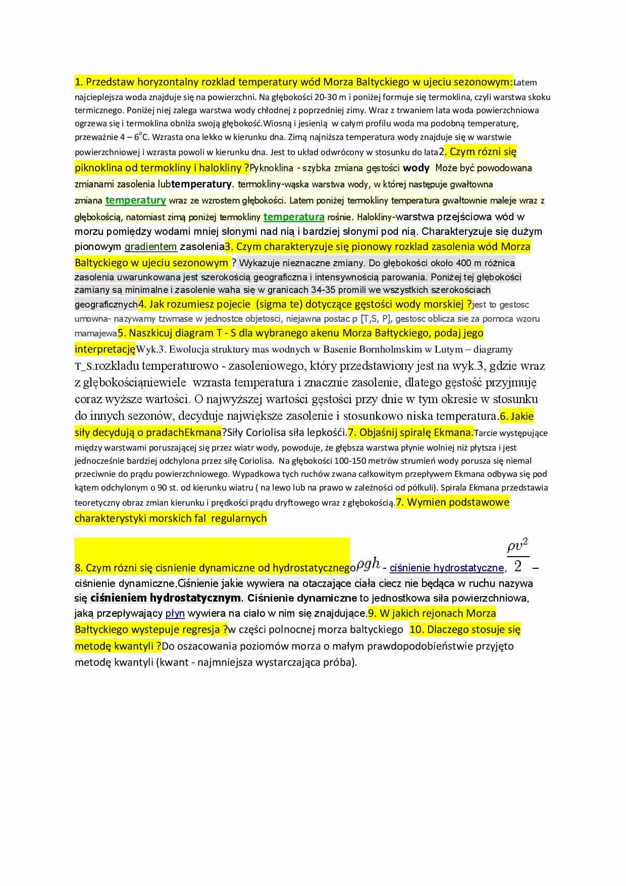 Zagadnienia na egzamin z oceanografii - strona 1