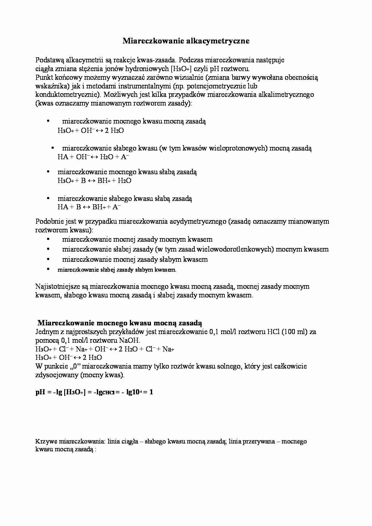 Miareczkowanie alkacymetryczne - strona 1