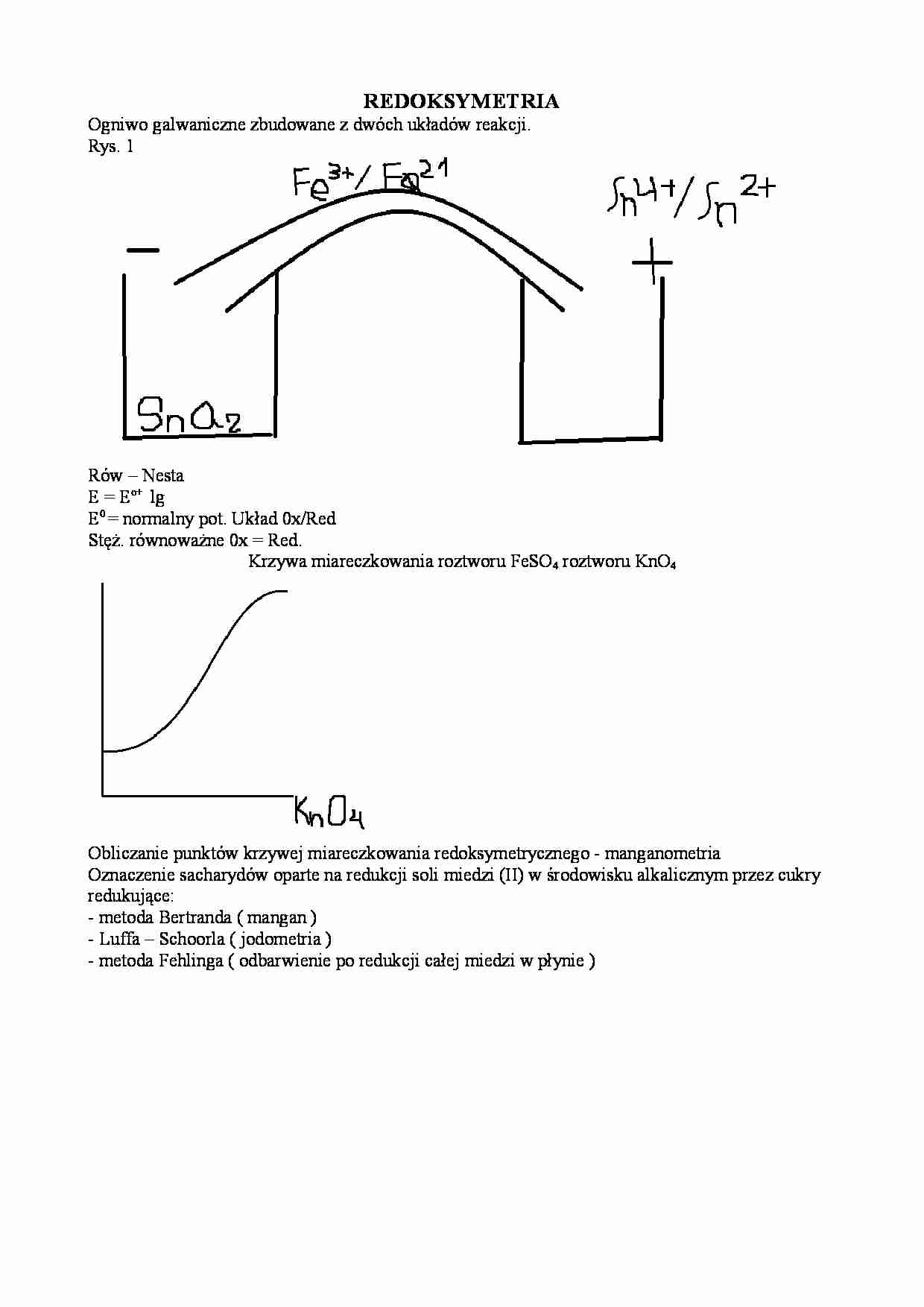 Redoksymetria - omówienie - strona 1