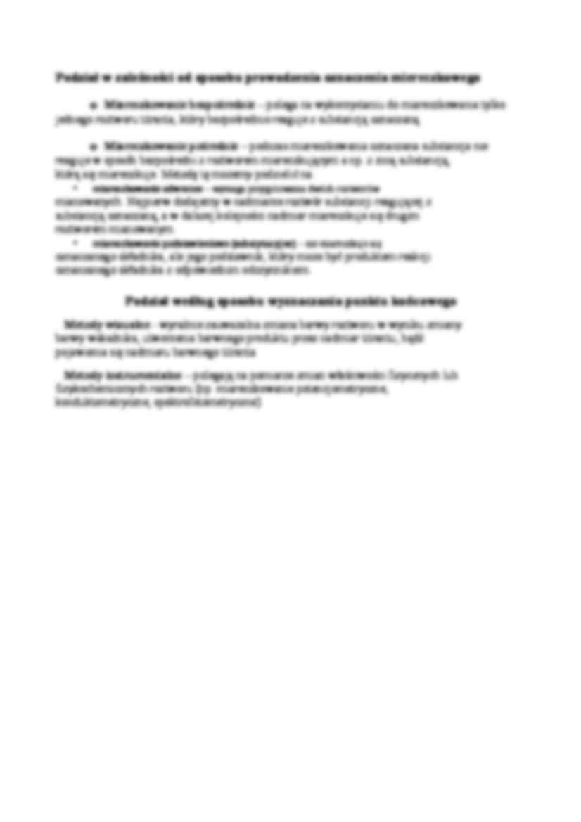 Podział metod miareczkowania - strona 2