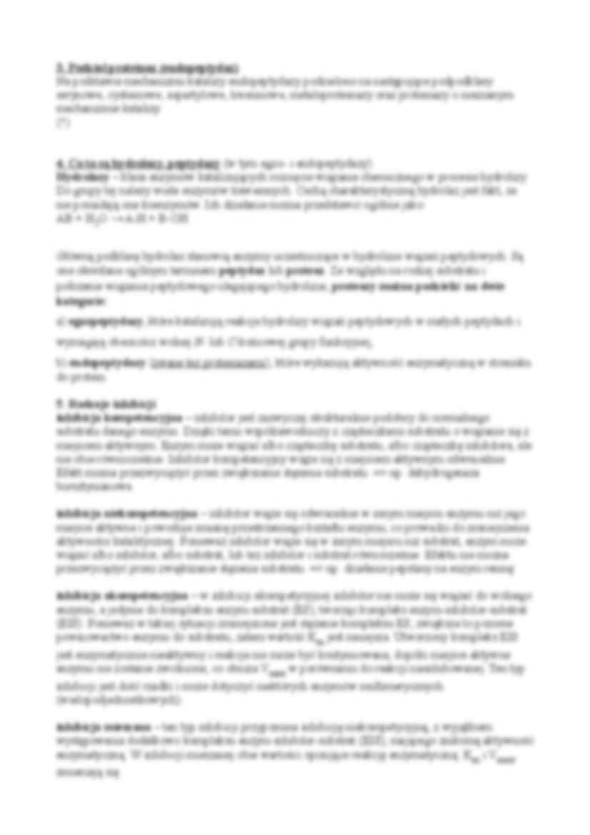 Enzymy - omówienie zagadnień - strona 2