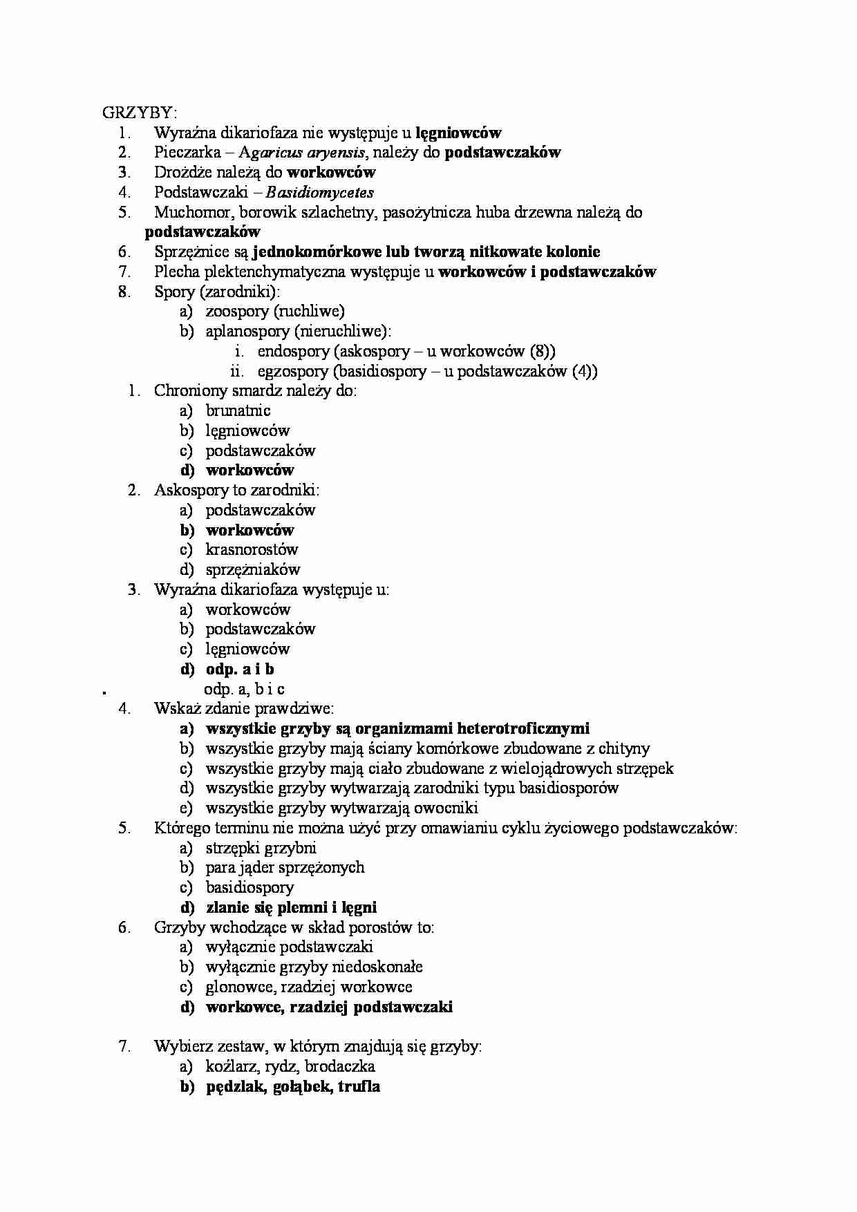 Test z grzybów - strona 1