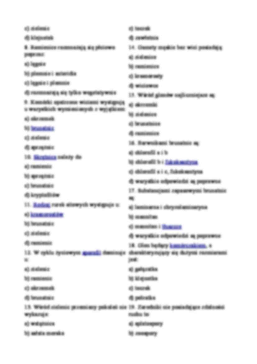 Pytania testowe - glony - strona 3