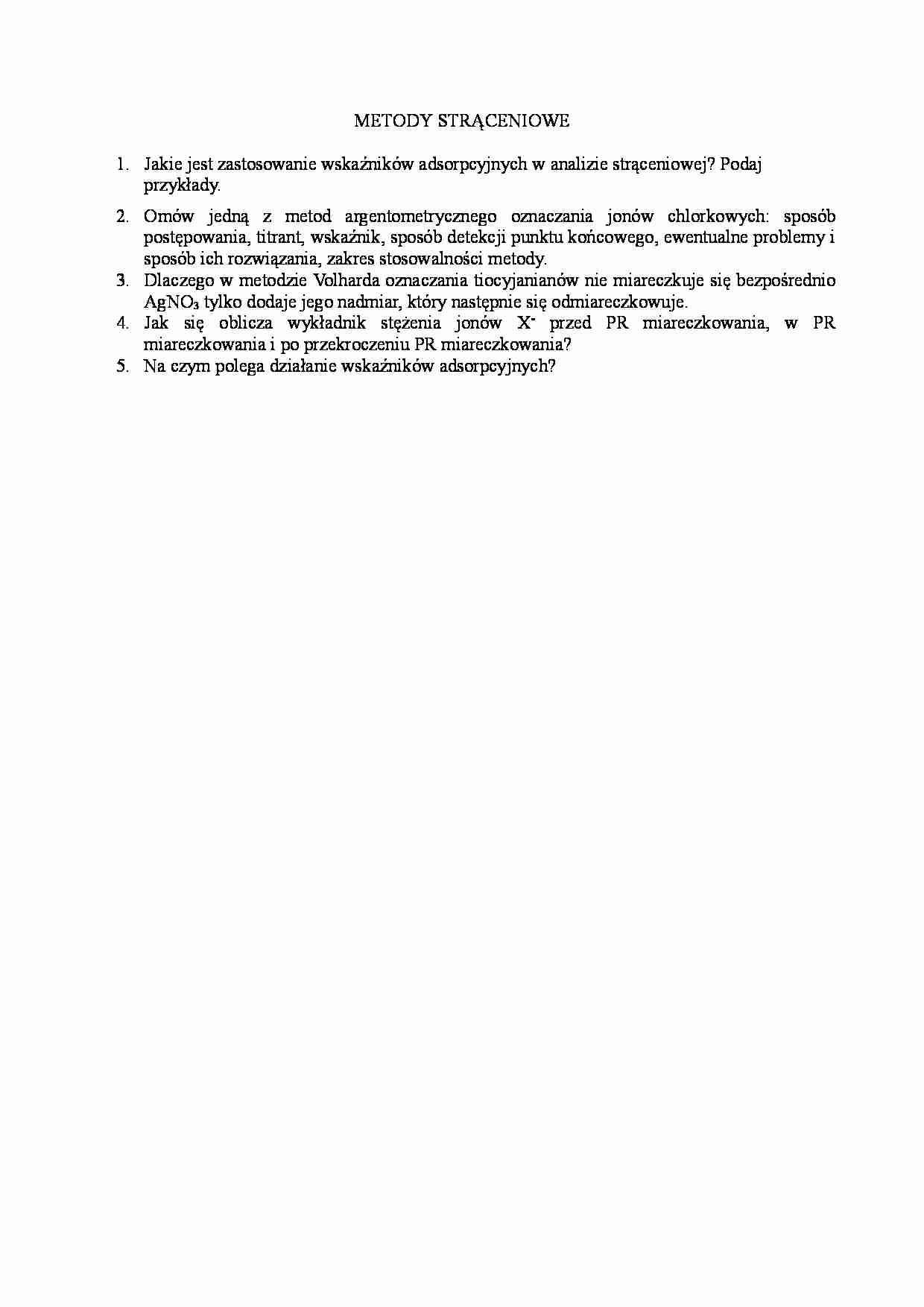 Egzamin zagadnienia - metody straceniowe - strona 1