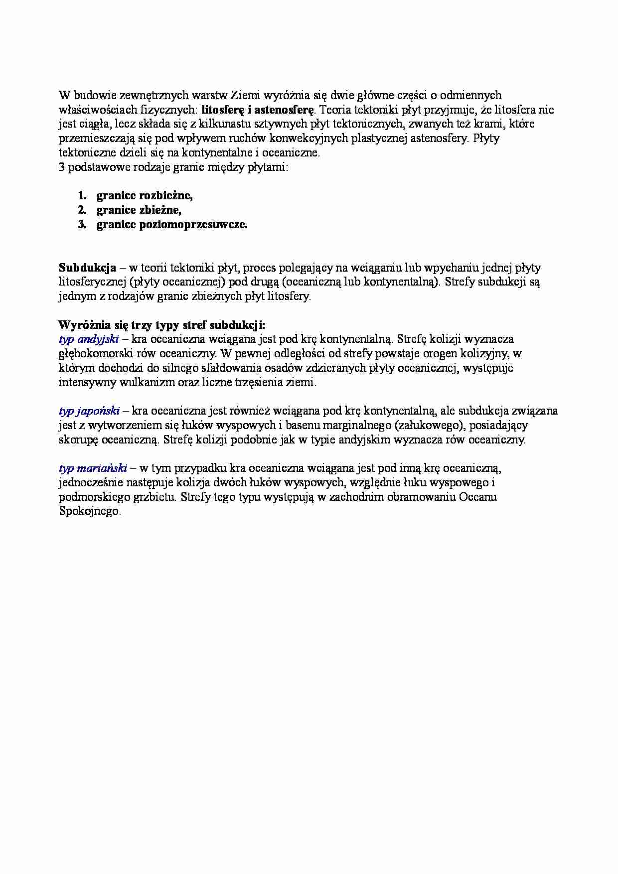 Strefa subdukcji - strona 1