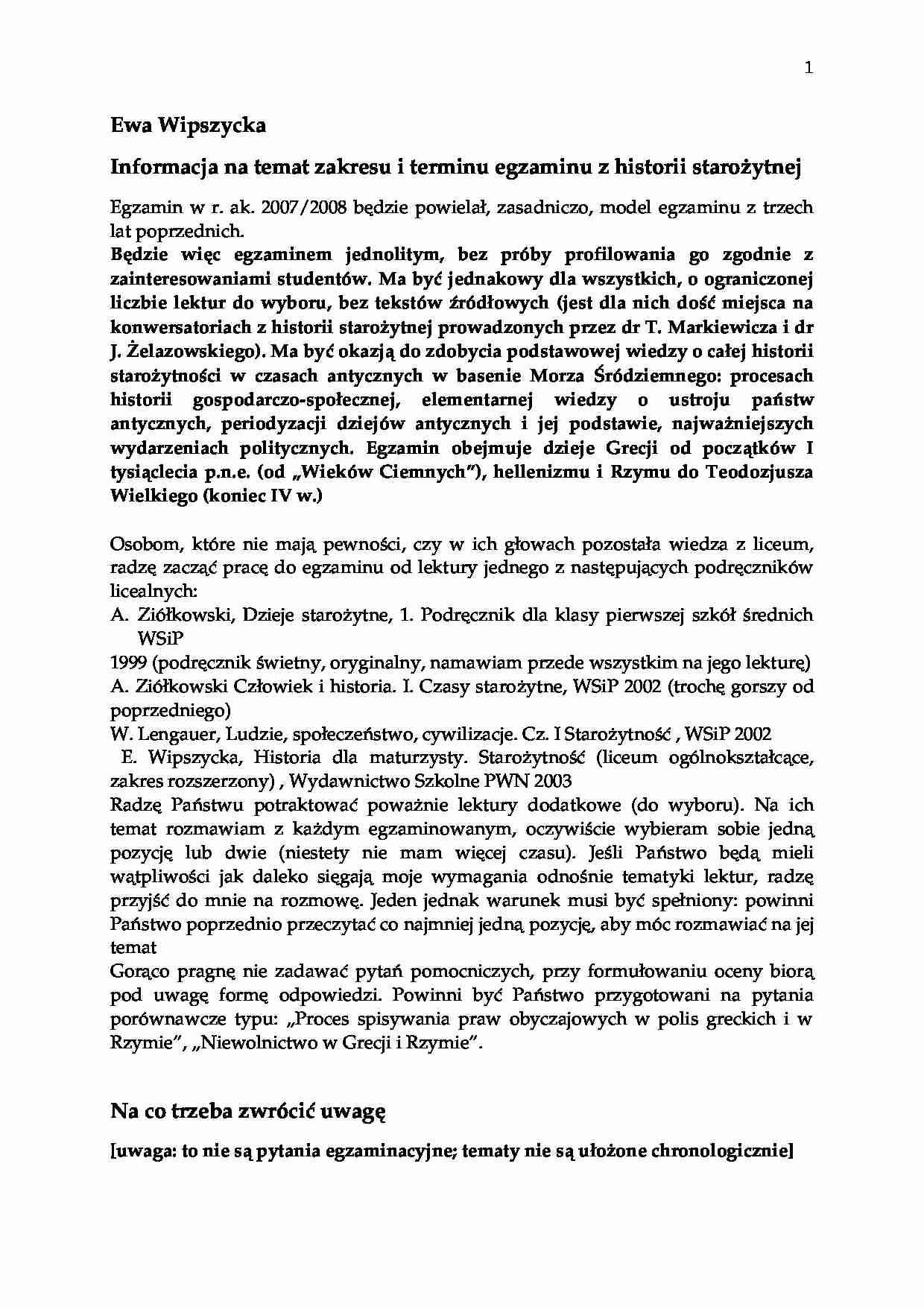 Zagadnienia na egzamin z prawa starozytny rzym - strona 1