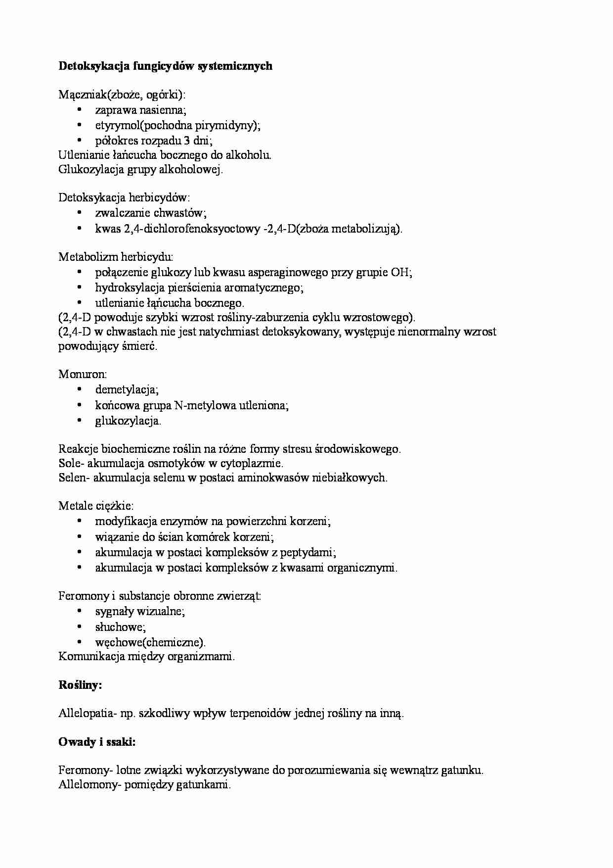 Detoksykacja fungicydów systemicznych - strona 1