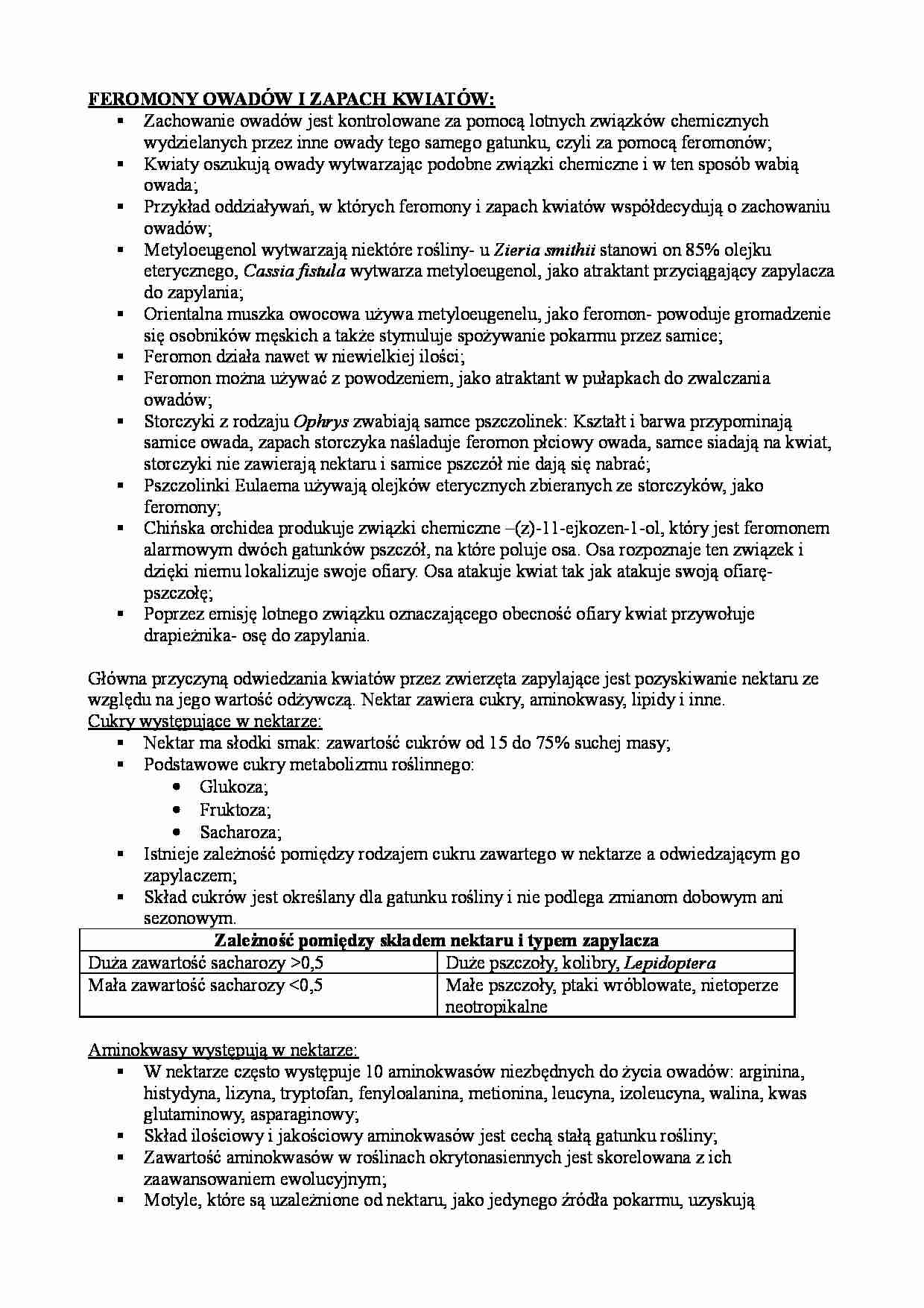 Feromony owadów i zapach kwiatów - strona 1