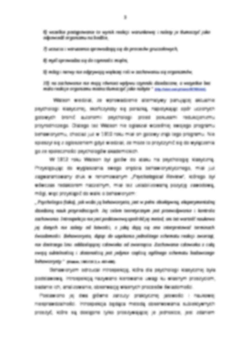 Behawioralna koncepcja rozwoju psychologii - strona 3