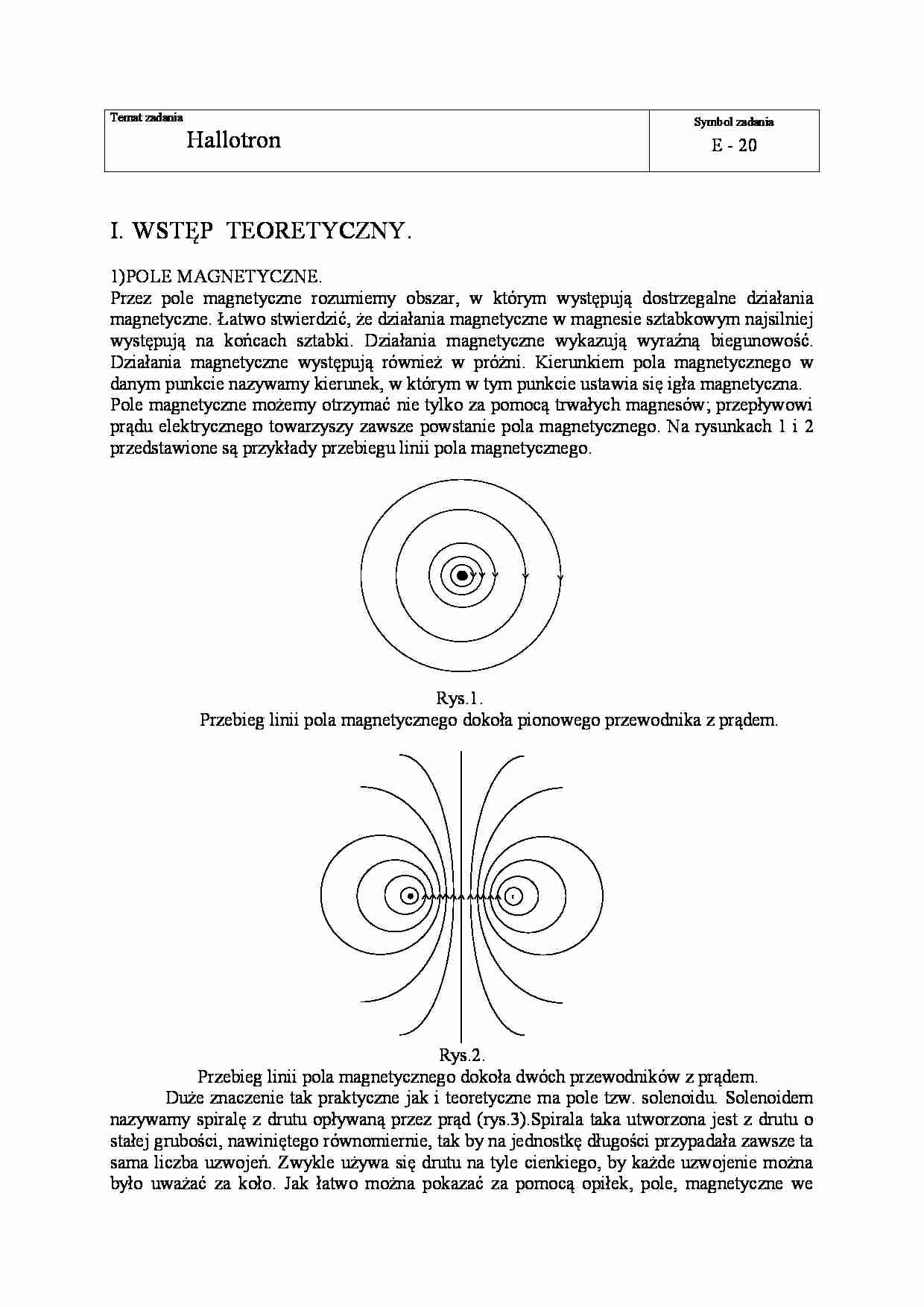 Hallotron, pole magnetyczne. - strona 1