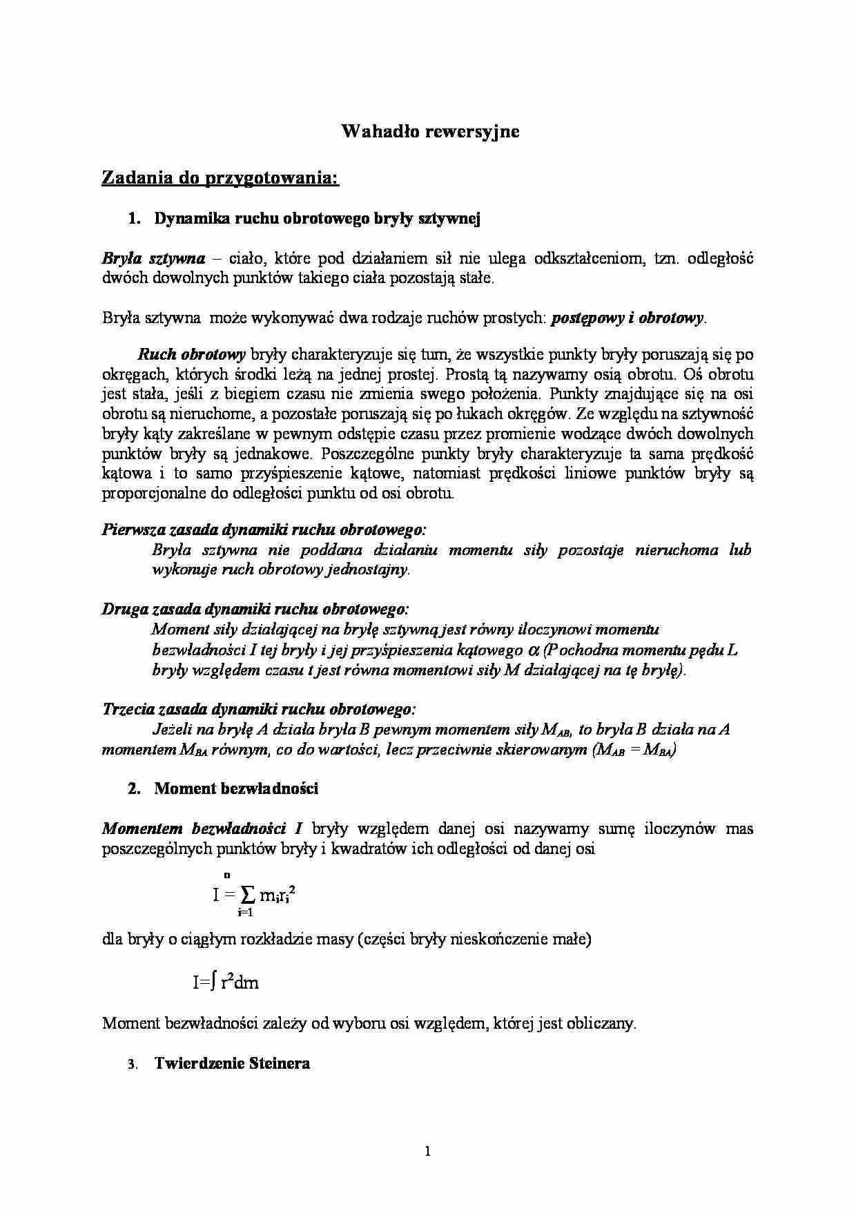 Wahadło rewersyjne - strona 1