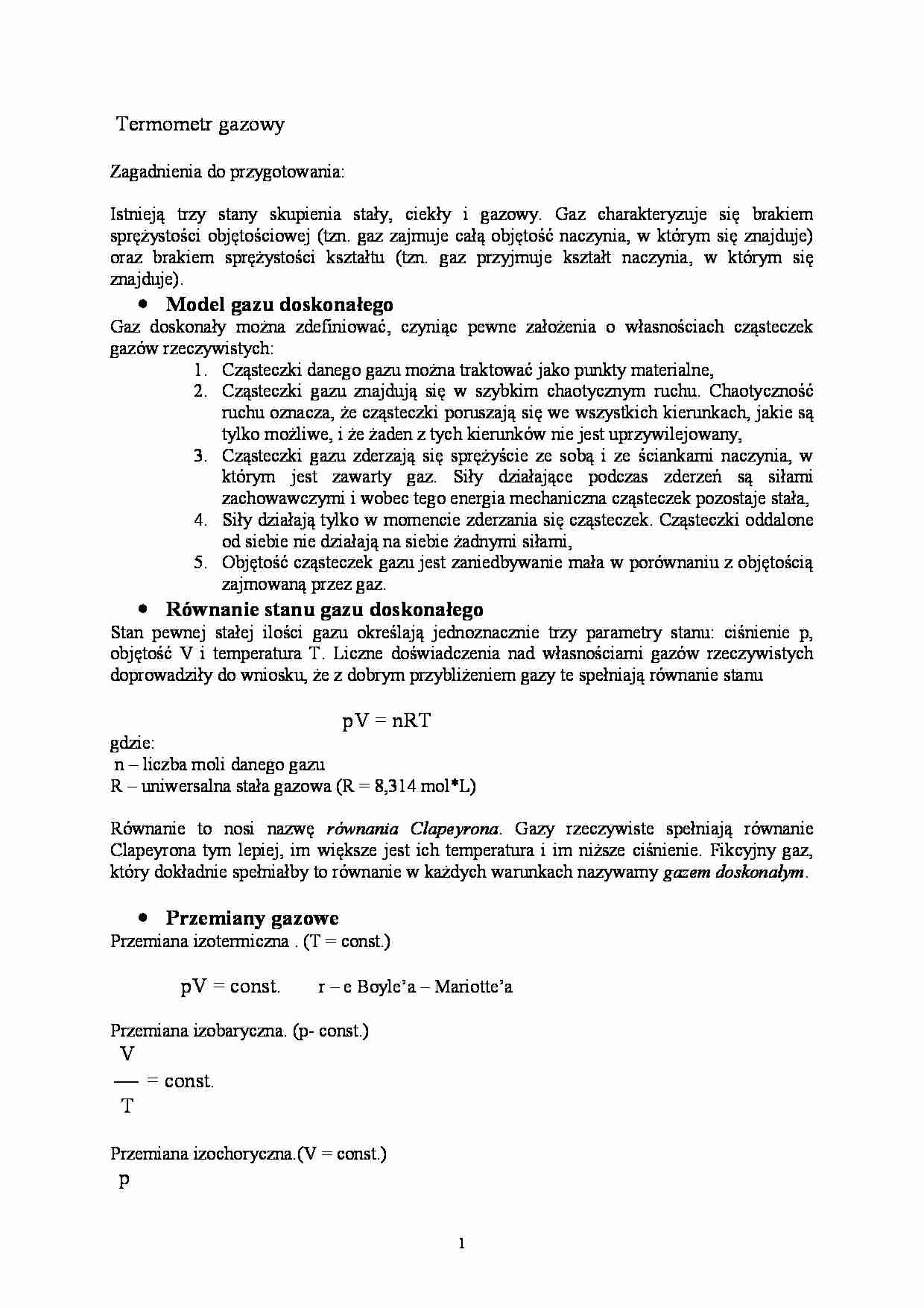 Termometr gazowy - omówienie - strona 1