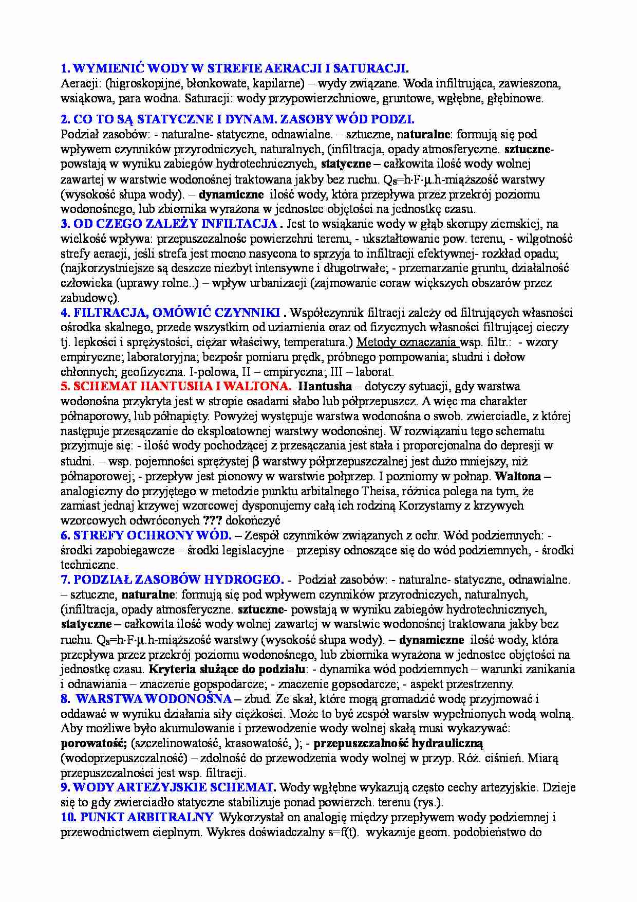 Geologia - opracowane zagadnienia na egzamin - strona 1