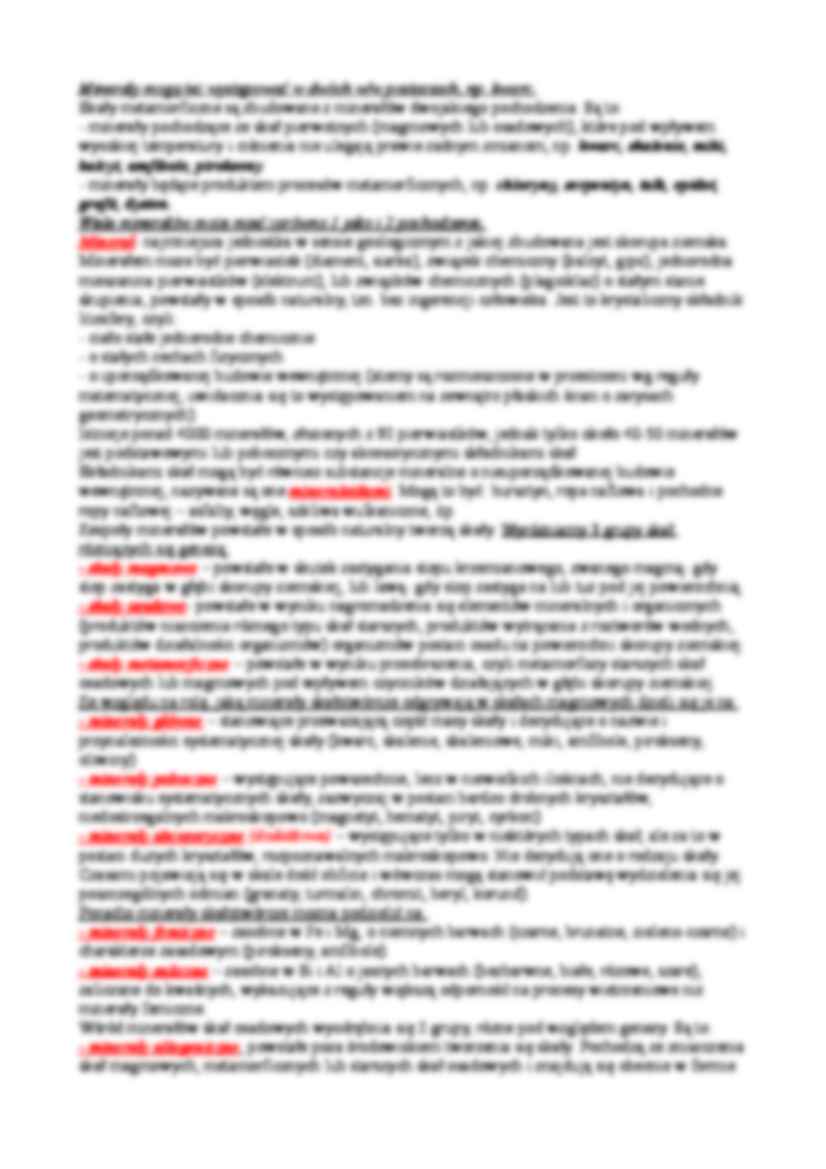 Geologia, Podział minerałów - strona 2