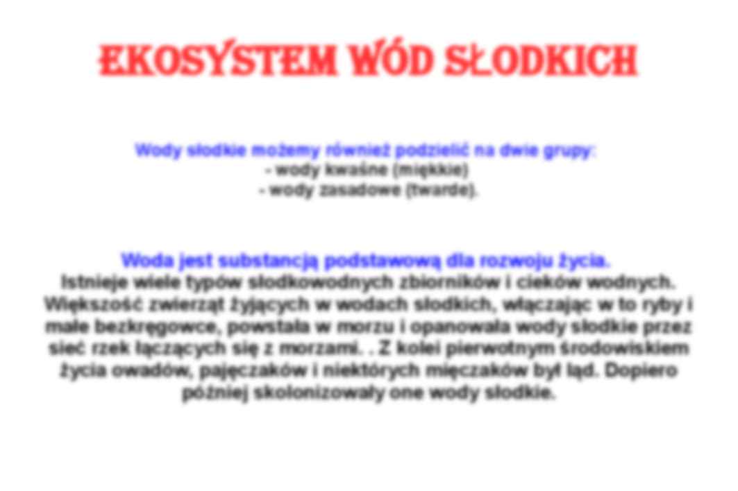 Ekosystem słodki - omówienie zagadnienia - strona 3