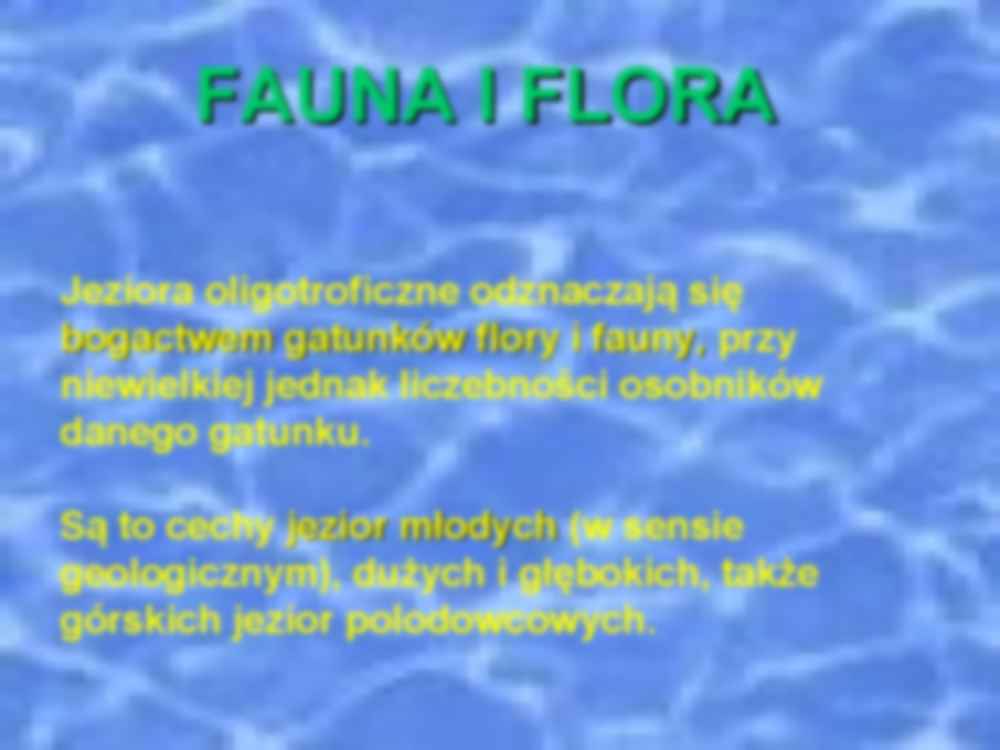 Jezioro oligotroficzne - omówienie zagadnienia - strona 3