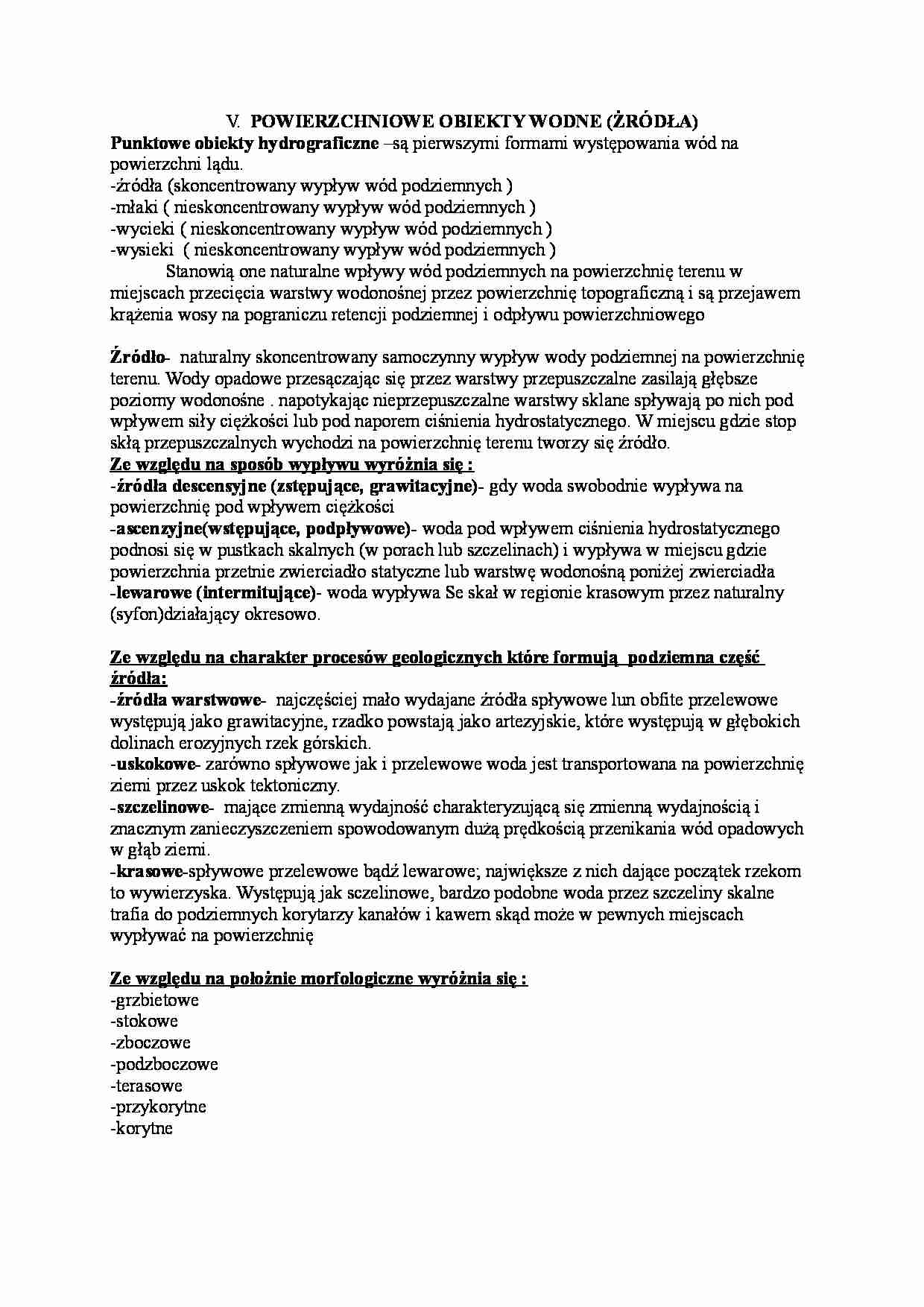  Powierzchniowe obiekty wodne - strona 1