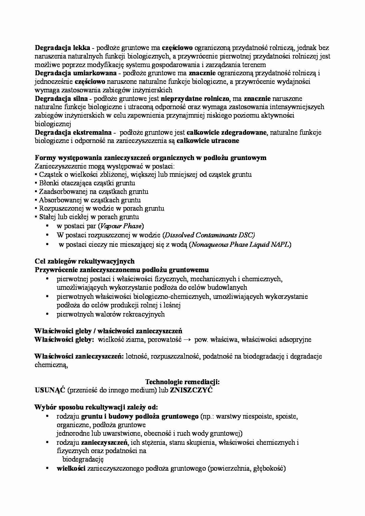  Degradacja i wybór metody remediacji - strona 1
