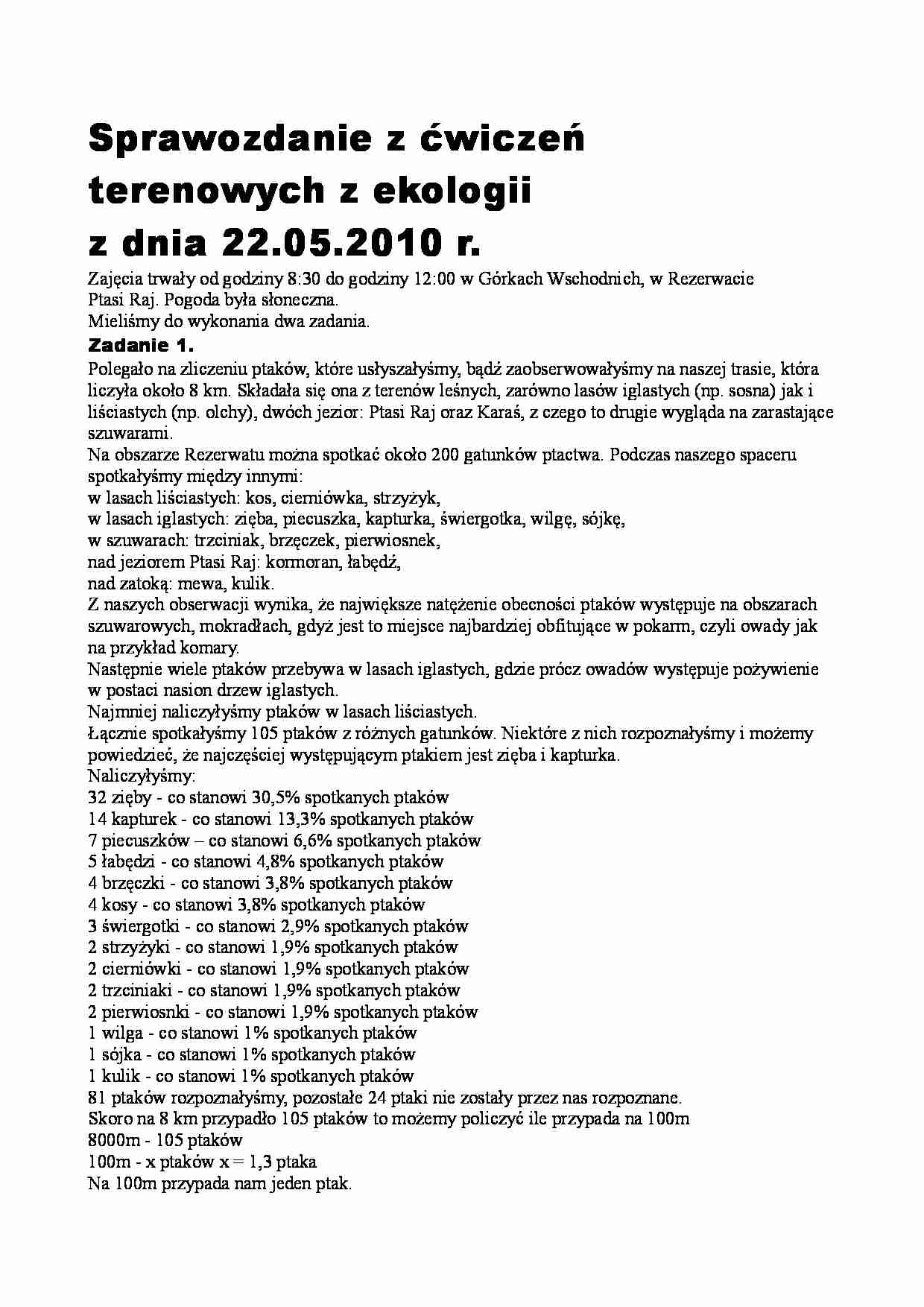 Ekologia - ptasi raj - strona 1
