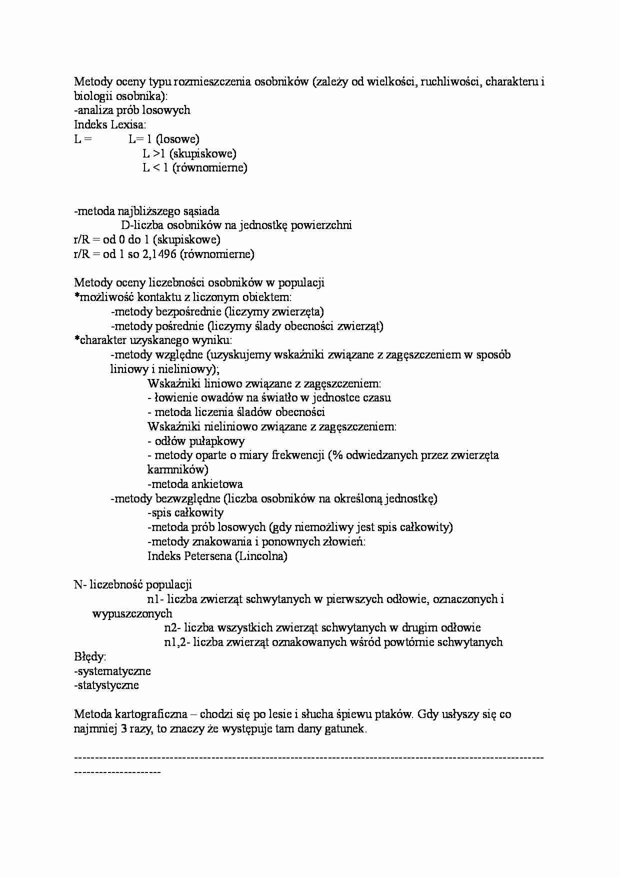 Ekologia - zagadnienia na kolokwium - strona 1