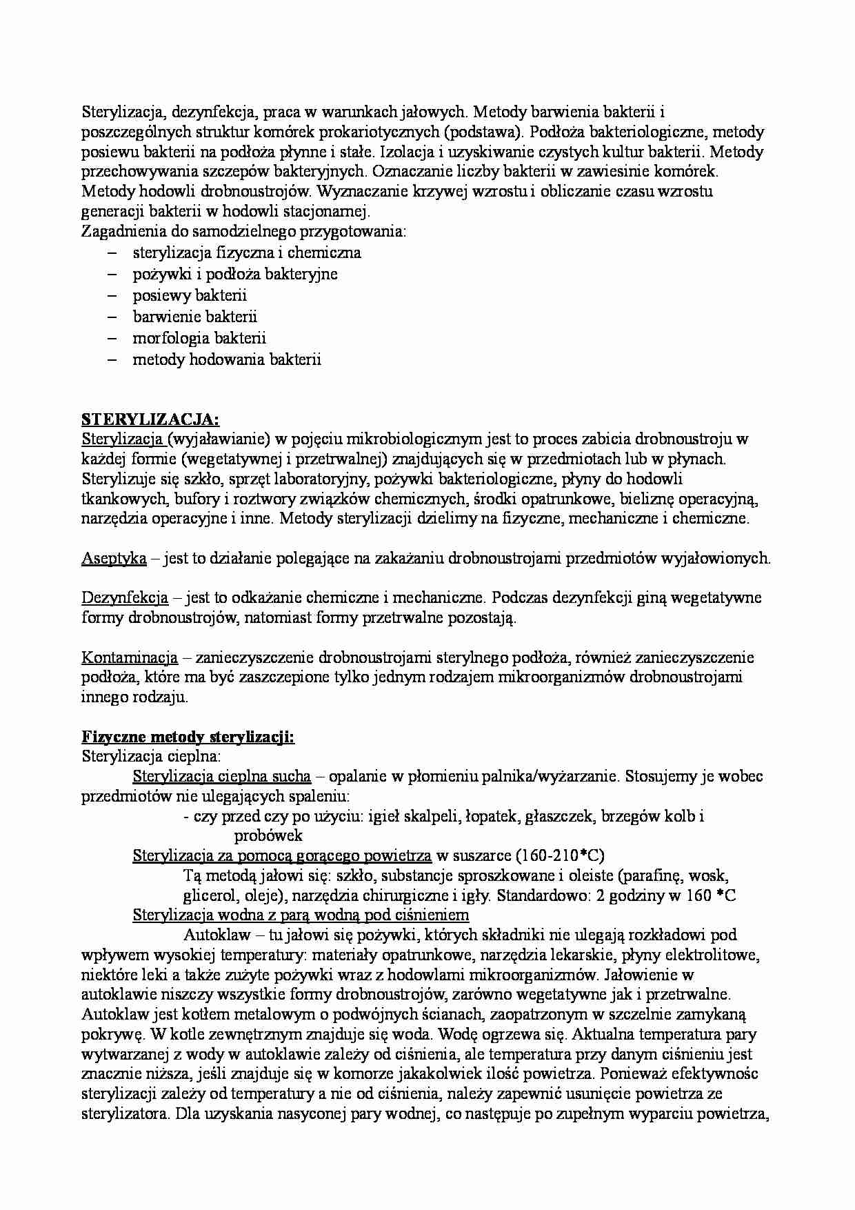  Sterylizacja - omówienie zagadnienia - strona 1