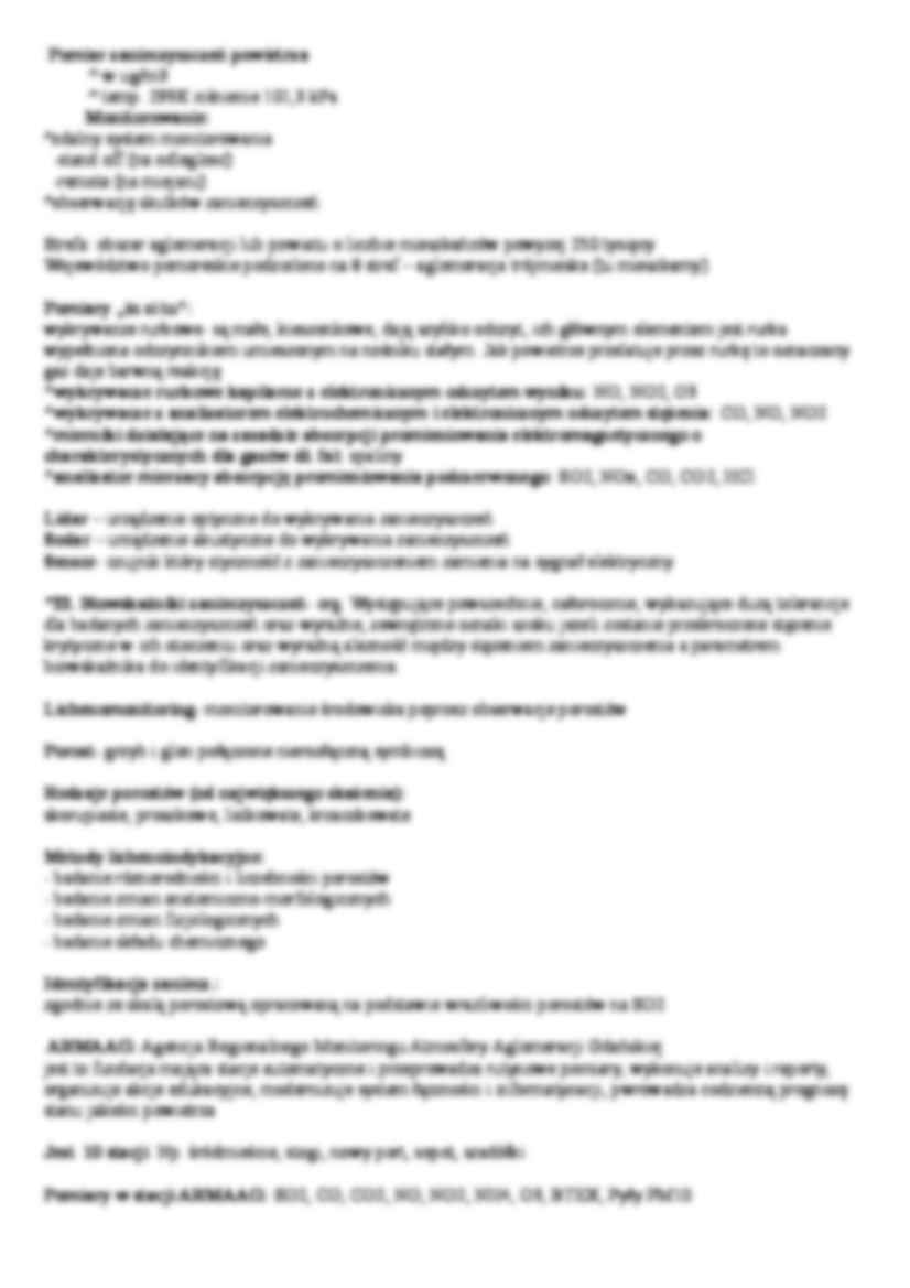 Monitoring środowiska -Opracowane pytania na egzamin - strona 2