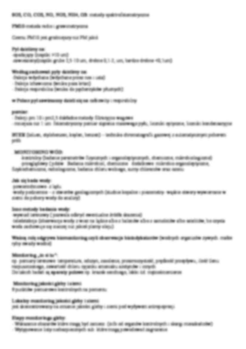 Monitoring środowiska -Opracowane pytania na egzamin - strona 3